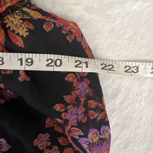 Vero Moda Stitch Fix Dress Womens Medium Black Floral Long Sleeve Tiered Lined - Picture 11 of 13